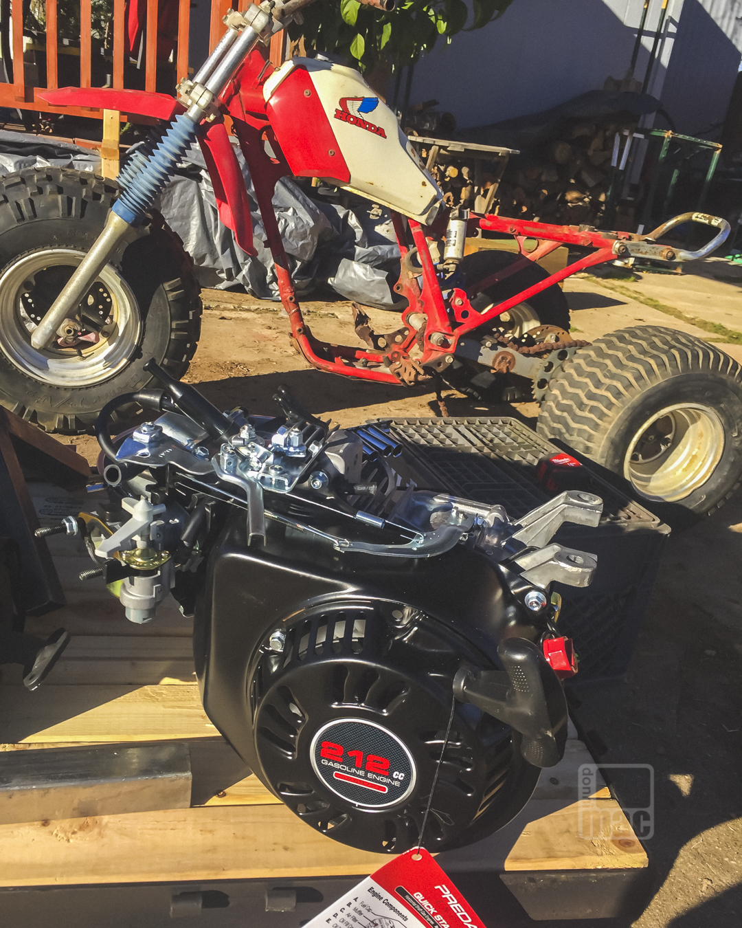 Atc 212x Honda 3 Wheeler 0x With A Harbor Fright Predator 212cc Motor Conversion Swap